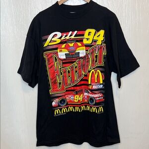 Vintage 90’s Bill Elliott Black Racing Graphic T-Shirt New Deadstock